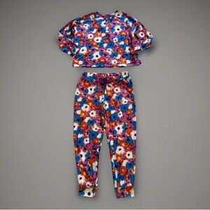 Refinery29 Pajamas SET Sz L Lounge Wear Henley Top Jogger Bottom Soft Comfy EUC